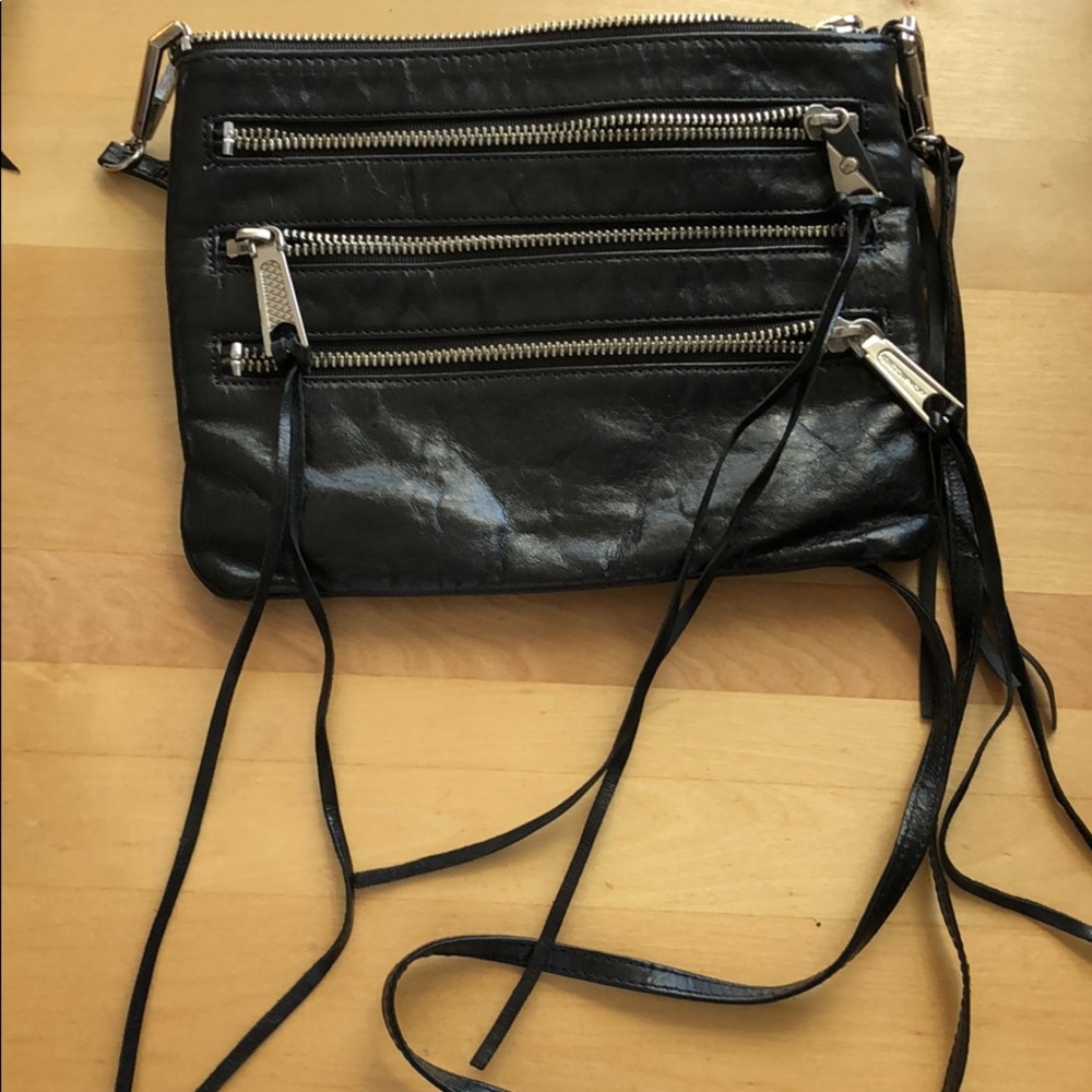 Rebecca Minkoff black leather shoulder bag